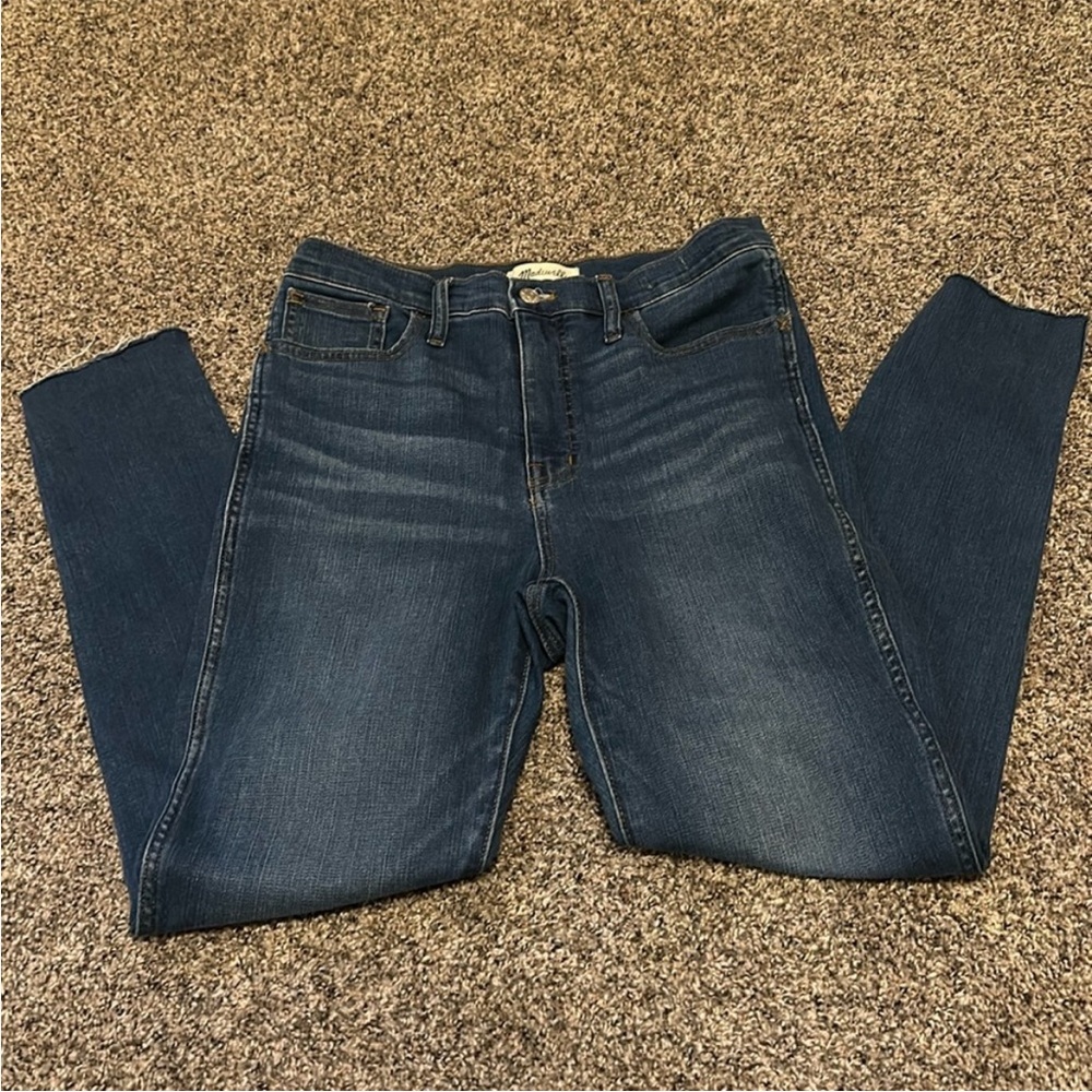 Madewell Classic Blue Denim Jeans. High Rise Roadtripper.